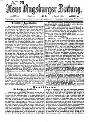 Neue Augsburger Zeitung Samstag 9. Januar 1864