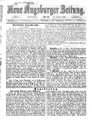 Neue Augsburger Zeitung Donnerstag 14. Januar 1864