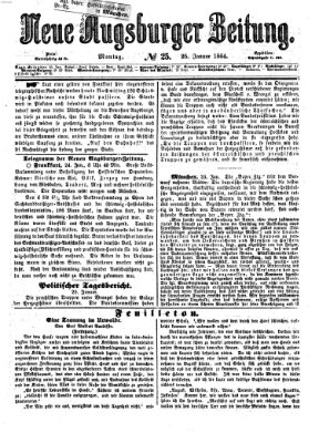 Neue Augsburger Zeitung Montag 25. Januar 1864