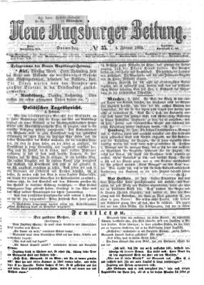 Neue Augsburger Zeitung Donnerstag 4. Februar 1864