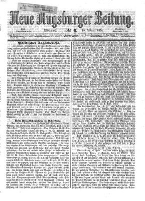 Neue Augsburger Zeitung Mittwoch 10. Februar 1864