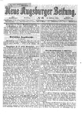 Neue Augsburger Zeitung Freitag 12. Februar 1864