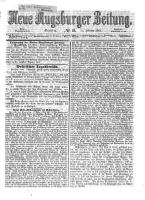 Neue Augsburger Zeitung Sonntag 14. Februar 1864