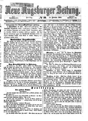 Neue Augsburger Zeitung Freitag 19. Februar 1864