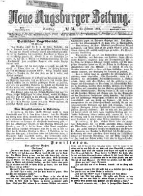 Neue Augsburger Zeitung Samstag 20. Februar 1864