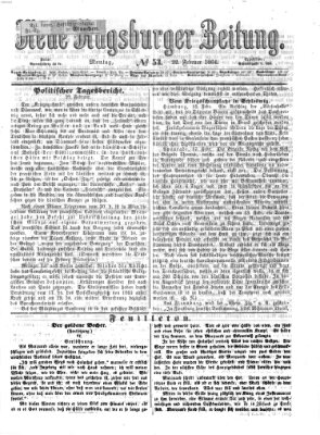 Neue Augsburger Zeitung Montag 22. Februar 1864