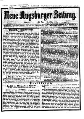 Neue Augsburger Zeitung Dienstag 15. März 1864