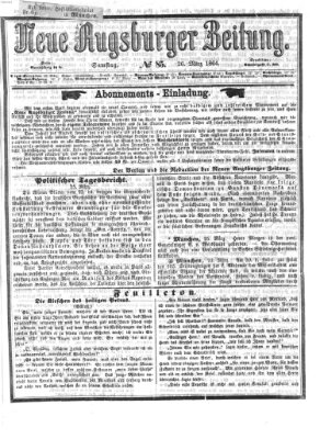 Neue Augsburger Zeitung Samstag 26. März 1864