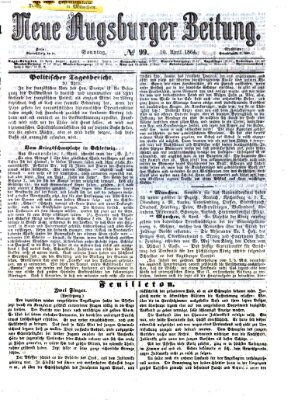 Neue Augsburger Zeitung Sonntag 10. April 1864