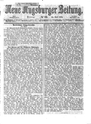 Neue Augsburger Zeitung Sonntag 24. April 1864