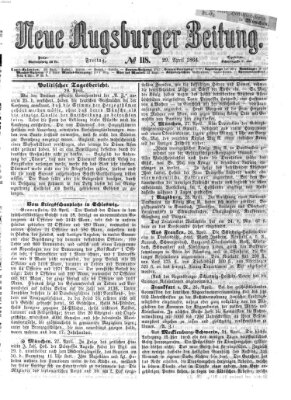 Neue Augsburger Zeitung Freitag 29. April 1864