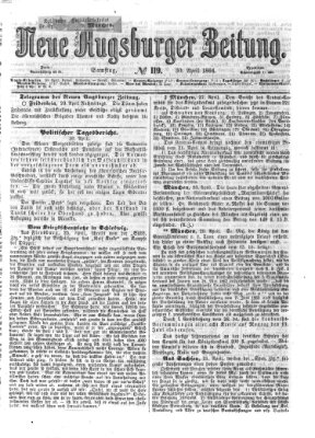 Neue Augsburger Zeitung Samstag 30. April 1864