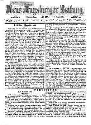 Neue Augsburger Zeitung Donnerstag 9. Juni 1864