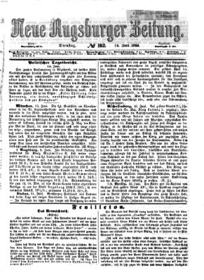 Neue Augsburger Zeitung Dienstag 14. Juni 1864