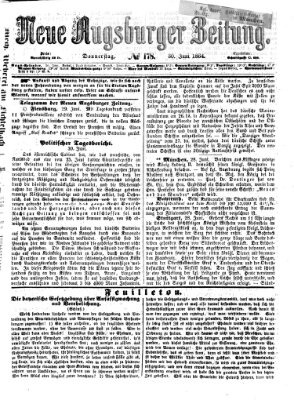 Neue Augsburger Zeitung Donnerstag 30. Juni 1864