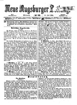 Neue Augsburger Zeitung Mittwoch 13. Juli 1864