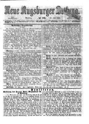 Neue Augsburger Zeitung Montag 18. Juli 1864