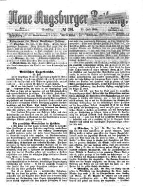 Neue Augsburger Zeitung Samstag 23. Juli 1864