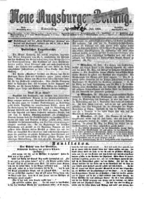 Neue Augsburger Zeitung Donnerstag 28. Juli 1864