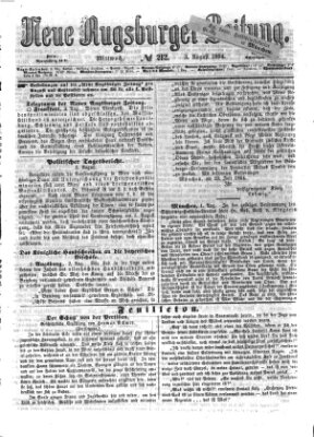 Neue Augsburger Zeitung Mittwoch 3. August 1864