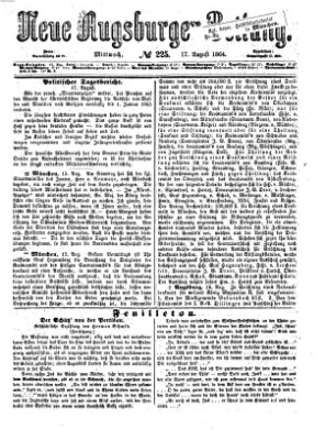 Neue Augsburger Zeitung Mittwoch 17. August 1864