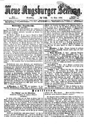 Neue Augsburger Zeitung Samstag 10. September 1864