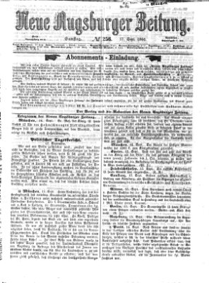 Neue Augsburger Zeitung Samstag 17. September 1864