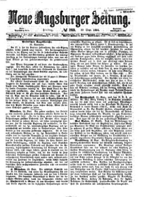 Neue Augsburger Zeitung Freitag 30. September 1864