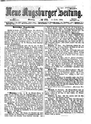 Neue Augsburger Zeitung Montag 3. Oktober 1864