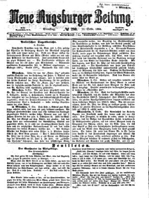 Neue Augsburger Zeitung Dienstag 11. Oktober 1864