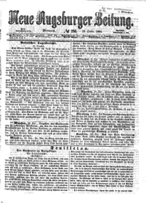 Neue Augsburger Zeitung Mittwoch 12. Oktober 1864