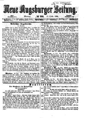 Neue Augsburger Zeitung Montag 17. Oktober 1864