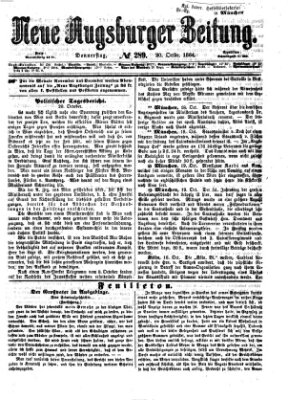 Neue Augsburger Zeitung Donnerstag 20. Oktober 1864