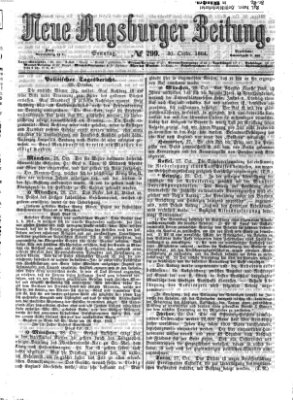 Neue Augsburger Zeitung Sonntag 30. Oktober 1864