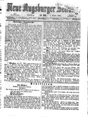 Neue Augsburger Zeitung Dienstag 1. November 1864