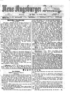 Neue Augsburger Zeitung Montag 14. November 1864