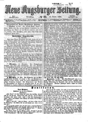 Neue Augsburger Zeitung Dienstag 15. November 1864