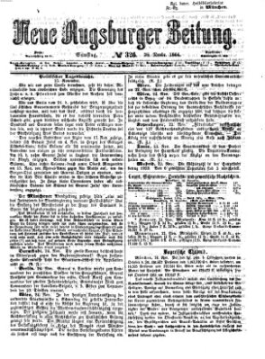 Neue Augsburger Zeitung Samstag 26. November 1864