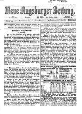 Neue Augsburger Zeitung Montag 28. November 1864