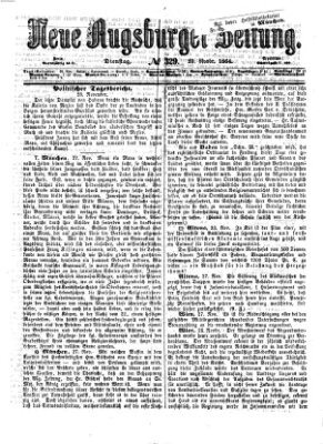 Neue Augsburger Zeitung Dienstag 29. November 1864