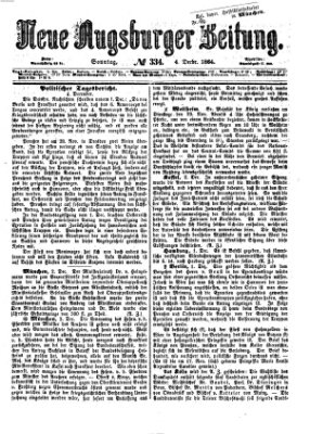 Neue Augsburger Zeitung Sonntag 4. Dezember 1864