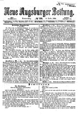 Neue Augsburger Zeitung Donnerstag 8. Dezember 1864