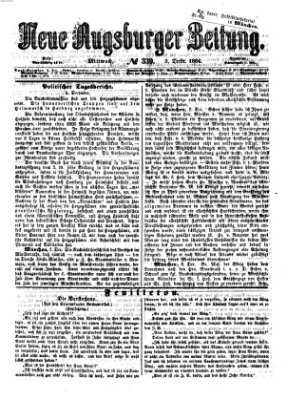 Neue Augsburger Zeitung Freitag 9. Dezember 1864