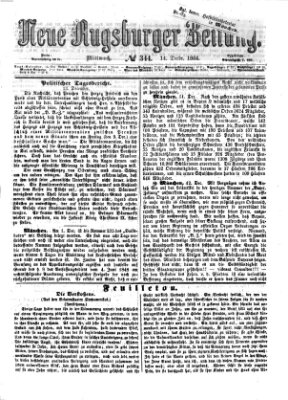 Neue Augsburger Zeitung Mittwoch 14. Dezember 1864