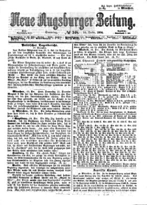 Neue Augsburger Zeitung Sonntag 18. Dezember 1864