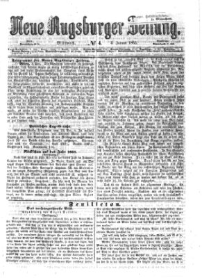 Neue Augsburger Zeitung Mittwoch 4. Januar 1865