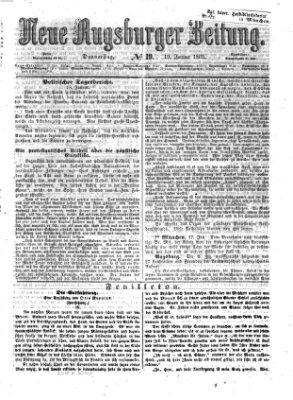 Neue Augsburger Zeitung Donnerstag 19. Januar 1865