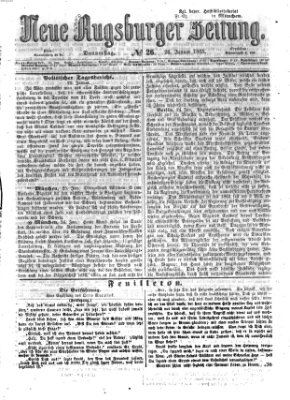 Neue Augsburger Zeitung Donnerstag 26. Januar 1865