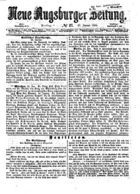 Neue Augsburger Zeitung Freitag 27. Januar 1865