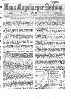 Neue Augsburger Zeitung Sonntag 29. Januar 1865